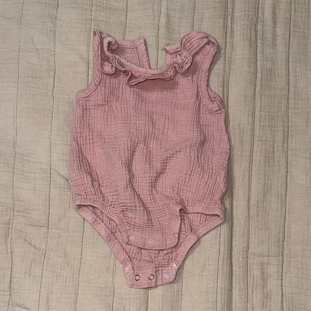 Charming Pink Ruffle Bodysuit for Kids